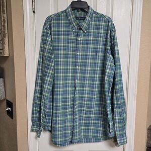 Mens Vintage Polo Ralph Lauren‎ Long Sleeve Button Down shirt size XXL